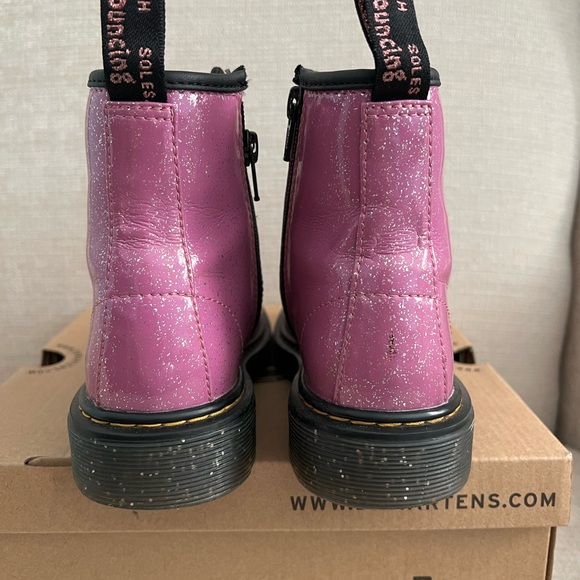 Pink Glitter Dr. Martens Combat Boots - Picture 7 of 10